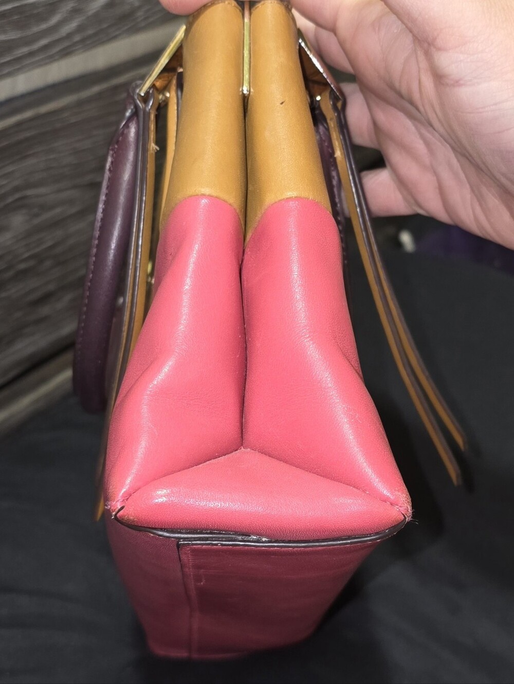 Coach Mini Borough Bag In Retro Colorblock Leather - Picture 6 of 15